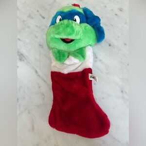 Vintage Teenage Mutant Ninja Turtles Leonardo Plush Christmas Stocking